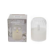SVET.LED SKLO+VOSK BIELA 13/25 10x7,5CM - FLORASYSTEM