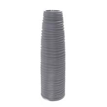 Šedá keramická váza na suché aranžovanie s moderným dizajnom.