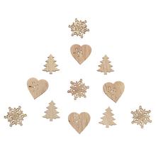 DREVENÉ OZDOBY NATURAL MIX/3 S/12 3,5*0,3*3,5CM - FLORASYSTEM