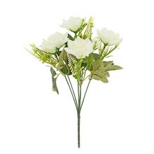 KYTICA RUŽA BIELA, DROB.KVETY, ZELEŇ 31cm - FLORASYSTEM