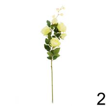 Umelé kvety ruže v mixe, 5-hlavové, zelené