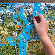 Puzzle 180 dielov 8-bit puzzle –Mapa sveta WM8BIT001