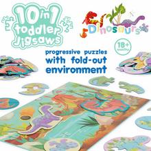 Puzzle Boppi skladačka 10 v 1 – Dinosaury – BTJ10-001