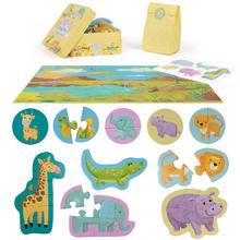 Puzzle boppi  skladačka10 v 1 - Jungle Safari - BTJ10-003