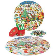 Okrúhly puzzle s Vianočnou tématikou, 150 dielov.