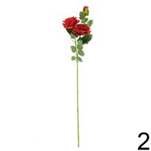 Umelé kvety ruže v mixe farieb, 3 hlavy, 82 cm.