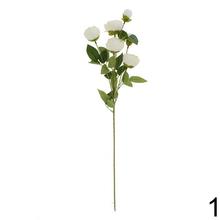 Umelé kvety pivónie v zelenej farbe, mix dvoch farieb, 63 cm.