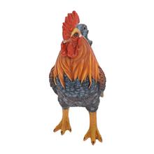 KOHÚT ORANŽOVO-ČIERNY POLY 31*14,5*35,2CM - FLORASYSTEM