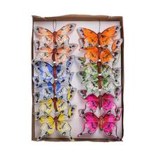 MOTÝLE FAREBNÉ NA KLIPE 8CM S/12 - FLORASYSTEM