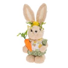 ZAJAČICA S MRKVOU BÉŽ/ŽLT/ZEL SLAMA 12*10*30CM - FLORASYSTEM