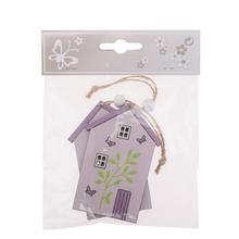 ZÁVES DOMČEK FIALOVÝ DREVO S/2 8*8,5CM - FLORASYSTEM