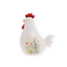 KOHÚT BIELY, KVETY PORCEL 11,2*6,2*13,3CM - FLORASYSTEM