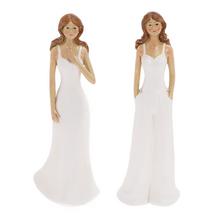 ŽENA BIELE ŠATY MIX/2 POLY 7,5*5*21CM - FLORASYSTEM