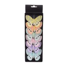 MOTÝLE FAREBNÉ MA KLIPE S/6 8CM - FLORASYSTEM