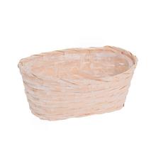 Prútený oválny obal biely