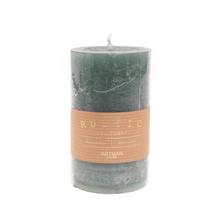 Zelená rustikálna sviečka