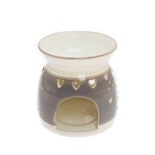 Aromalampa srdce biela a sivá porcelánová