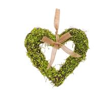 ZÁVES SRDCE ZEL-ŽLT RATAN 26*26*4,5CM - FLORASYSTEM