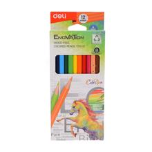 pevná cena! pastelky DELI bezdrevé trojhranné 12 farieb Enovation EC113-12 - FLORASYSTEM