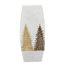 VÁZA VYSOKÁ BIELA, STROMY, LED 13*6*30CM - FLORASYSTEM