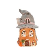 DOMČEK NA ČAJOVKU SIV/HNE KERAM. 12,5*13,5*21,7CM - FLORASYSTEM