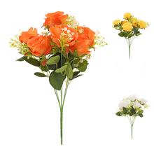 KYTICA RUŽA, DROB.KVETY, ZELEŇ MIX/3F 35CM - FLORASYSTEM