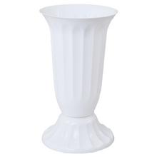 064 VÁZA UH VRÚBKOVANÁ 14 BIELA /14xV24CM/ - FLORASYSTEM