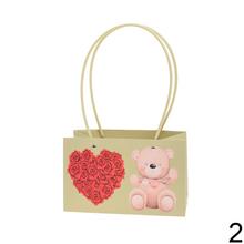 Taška na kvety s medvedíkom a srdcom
