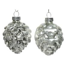 ŠIŠKY sklo S/6 7cm/pr.5cm strieborná S/6 7cm/pr.5 lesklá/matná trblietavá zmes - FLORASYSTEM