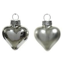 SRDCE sklo S/12 pr.4,5  smalt/lesk zmes strieborné /2x4cm/ - FLORASYSTEM