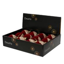 Vianočná ozdoba z peny s flitrami, priemer 10 cm.