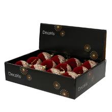 Vianočná ozdoba z peny s flitrami, priemer 8 cm.