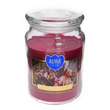 Voňavá sviečka v skle s vrchnákom, červená