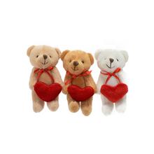 MEDVEDE SO SRDCOM MIX/F TEXTIL 10CM - FLORASYSTEM