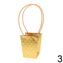 Taška na kvety v mix farbách, červená, zelená a zlatá.