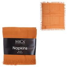 Obrúsky textil Villia okrové, 4 kusy - d40xš40cm - FLORASYSTEM