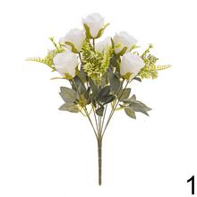 Kytica umelých ruží a zelene mix, 45 cm.