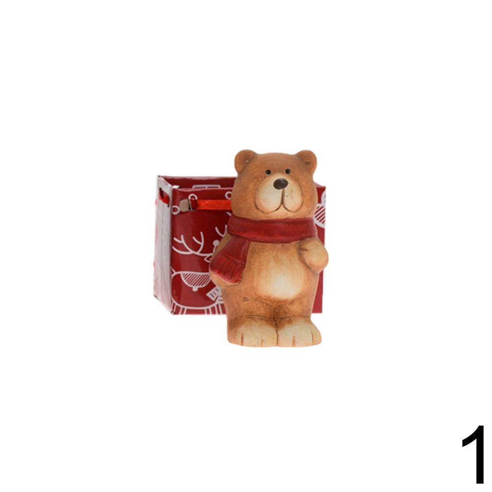 Medveď v taštičke mix, keramický dekoratívny prvok.