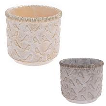 SUPER CENA OBAL CEMENT OKRÚHLY VTÁČIK 11,5X11,5X10CM - FLORASYSTEM