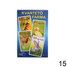 Detské kartové hry mix s obrázkami zvierat.