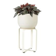 Stojan na kvety v matnej bielej farbe.