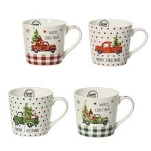 ŠÁLKY porcel. vianoce autíčko pr.9,8x8,8cm 4ass - FLORASYSTEM