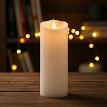 Biela LED sviečka s plameňom