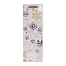 AGB2013504 TAŠKA darč.V37x12+10cm Metallic snowflakes bottle - FLORASYSTEM