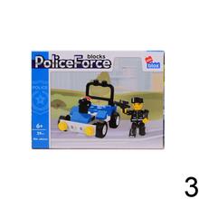 Stavebnica POLÍCIA, MIX s policajným autom.