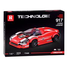 Technické bloky Športové auto Living Legend 917 v červenej farbe.