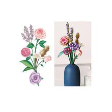 Kreatívne stavebné kocky Kytica farebných kvetov