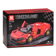 Futuristické červené auto so zdvíhacími dverami, 275 dielikov.