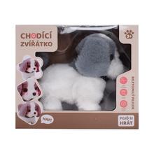 Plyšový pes s pohyblivými nohami, 18 cm.