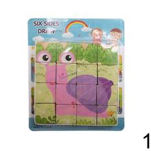 Drevené kocky s obrázkom slimáka, 12x12 cm.